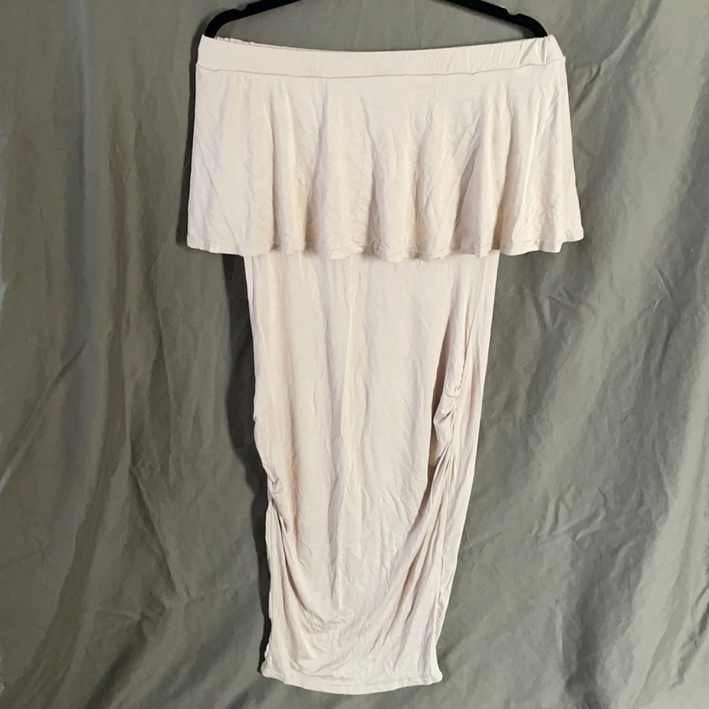 Boohoo Maternity Off the Shoulder Dress